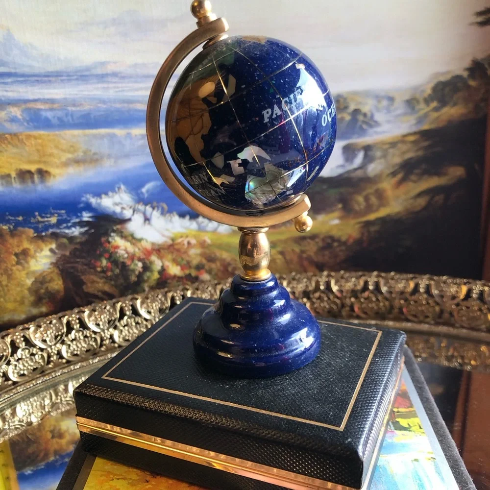 🌎ADORABLE Mini Blue Globe on Stand 🌎